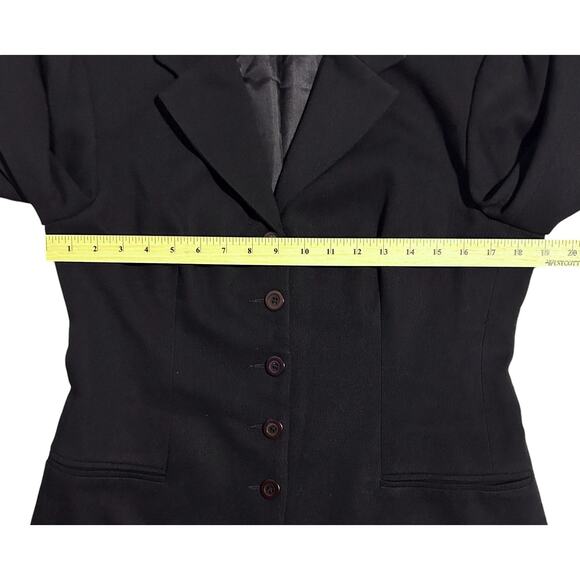 Guess Collection Wool 5 Button Stretch Black Blazer 10 - Picture 3 of 8